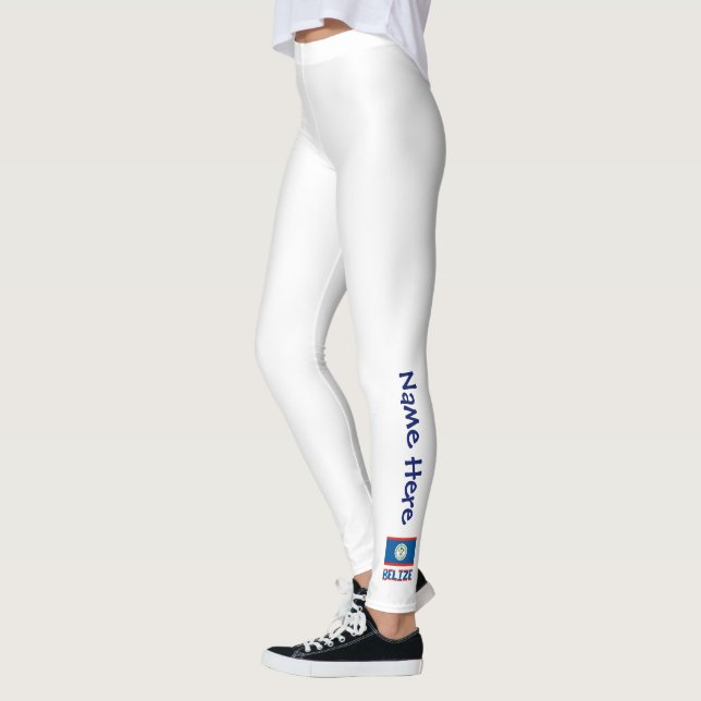 Belize och Belizean Flagga Personlig Leggings (Vänster)