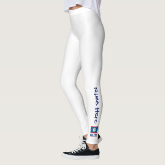 Belize och Belizeansk Flagga Personlig  Leggings