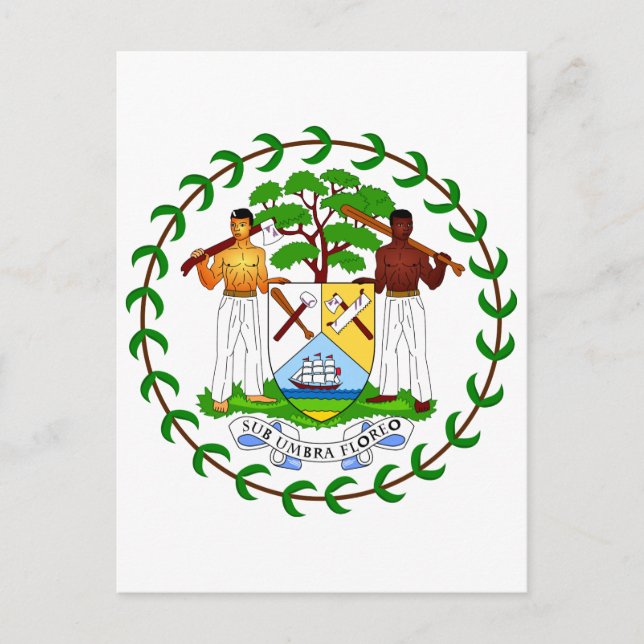 Belize Officiell Jackande Arm Heraldry Symbol Vykort (Framsida)