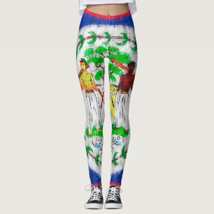 Belize Oljemålning Teckning Leggings