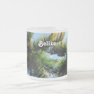 Belize palmträd frostad glasmugg