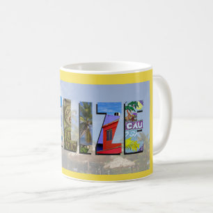 Belize reser den tropiska stranden foto kaffemugg