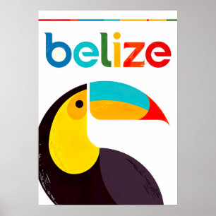 Belize Retro Vintage resor Poster