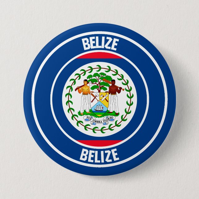 Belize Round Emblem Knapp (Framsida)