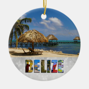 Belize San Pedro Beach Ambergris Caye jul Julgransprydnad Keramik