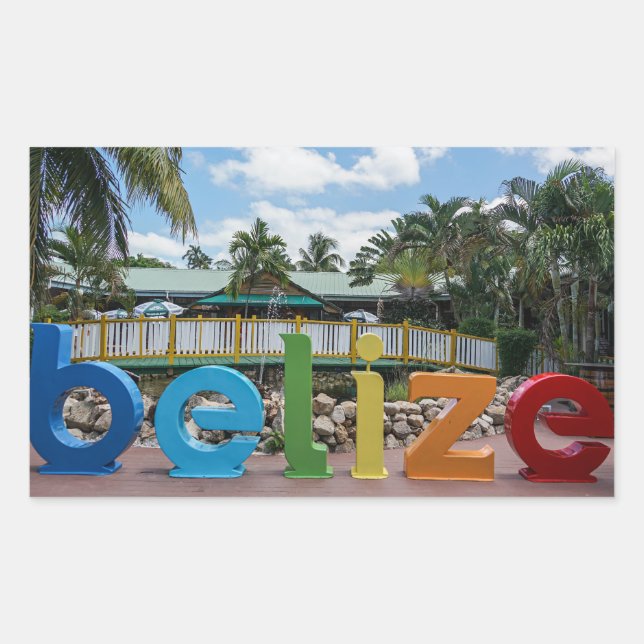 Belize-semester Rektangulärt Klistermärke (Framsida)