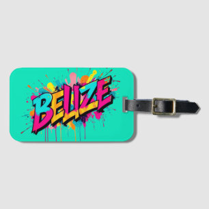 Belize teal graffiti stil semester bagagebricka
