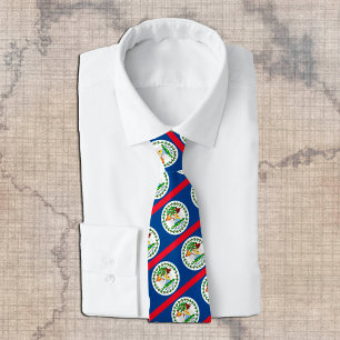 Belize Ties, mode Belizean Flagga, affärsverksamhe Slips