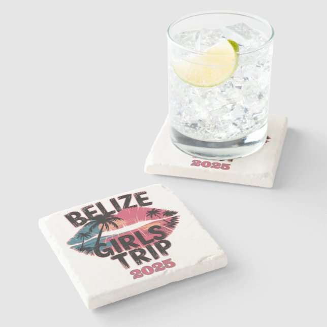 Belize Tjejresan Tropiskt Äventyr  Stenunderlägg (Sidan)