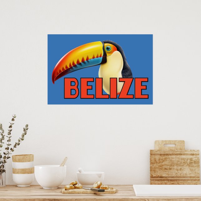 BELIZE Toucan Poster (Kök)