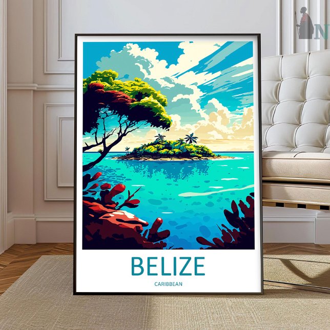 Belize Travel Print Wall Art Belize Wall Hanging  Poster (Skapare uppladdad)