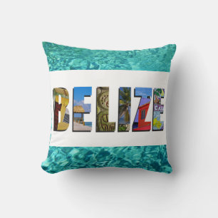 Belize Tropical Beach Blue Ocean Travel Foton Kudde