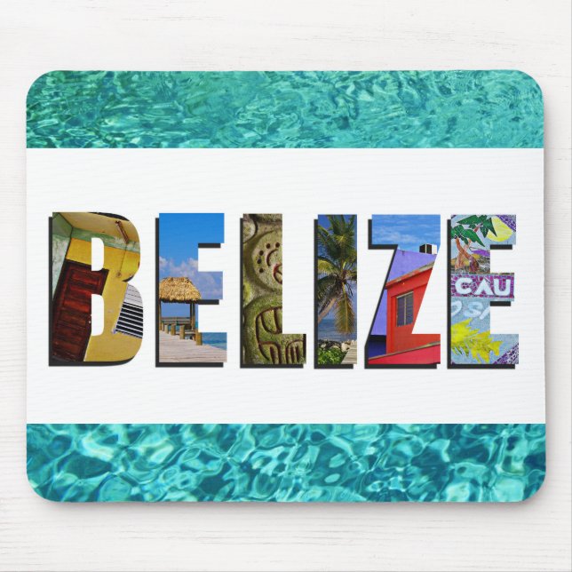 Belize Tropical Beach Blue Ocean Travel Foton Musmatta (Framsidan)