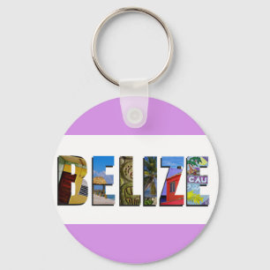 Belize Tropical Beach Blue Ocean Travel Foton Nyckelring