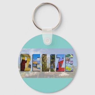 Belize Tropical Beach Blue Ocean Travel Foton Nyckelring