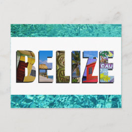 Belize Tropical Beach Blue Ocean Travel Foton Vykort