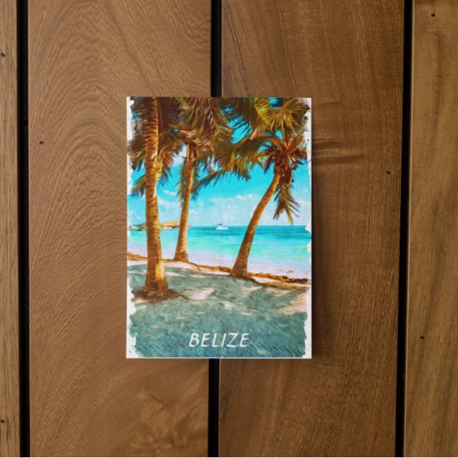 Belize Tropical Beach Vykort (belize tropical beach travel postcard)