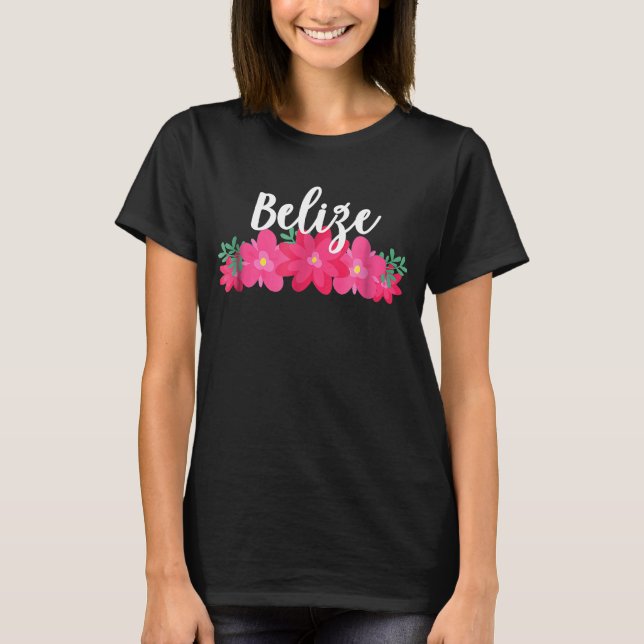 Belize Tropical Vacation T Shirt (Framsida)