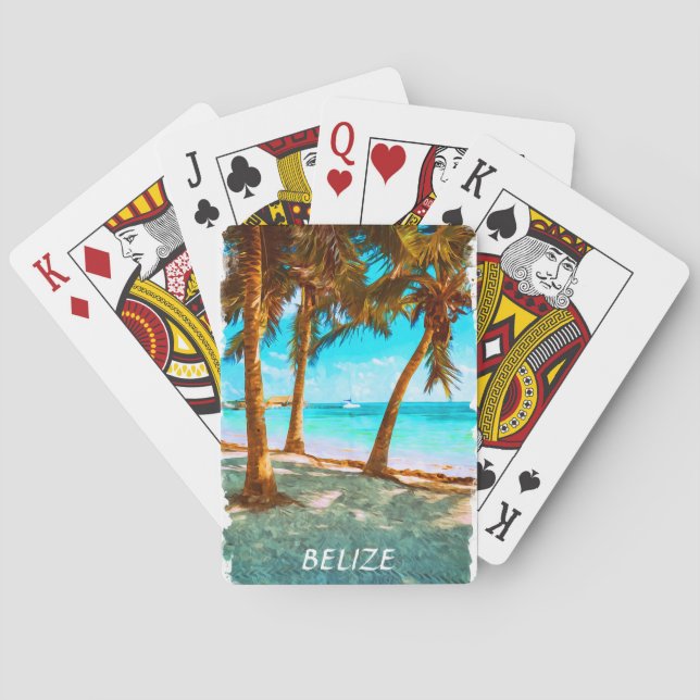 Belize Tropisk Strand  Casinokort (Baksidan)