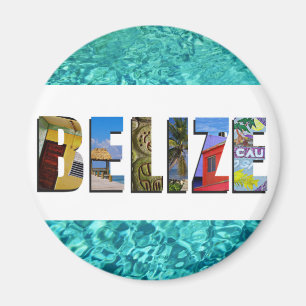 Belize Tropiska Beach Blue Ocean Travel Foton Magnet