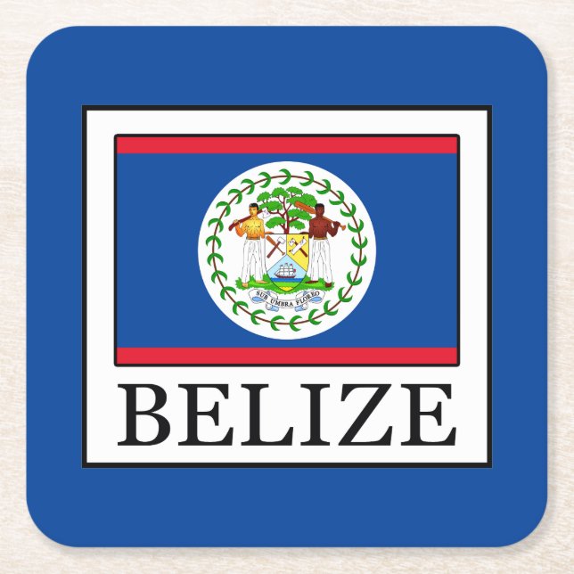 Belize Underlägg Papper Kvadrat (Framsidan)