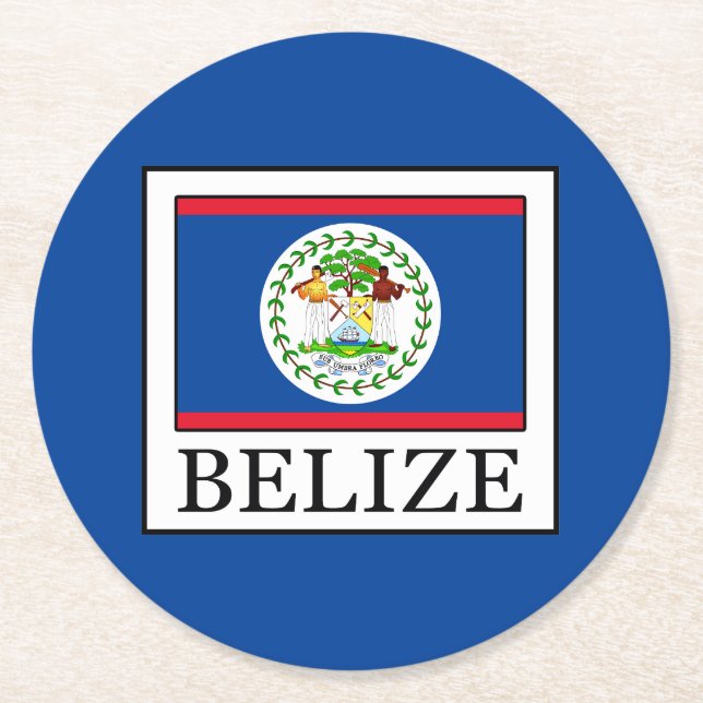 Belize Underlägg Papper Rund (Framsidan)