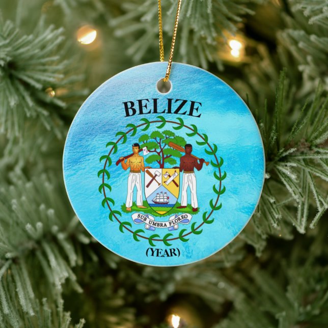 Belize Vacation jul Ceramic Ornament (Träd)