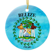 Belize Vacation jul Ceramic Ornament