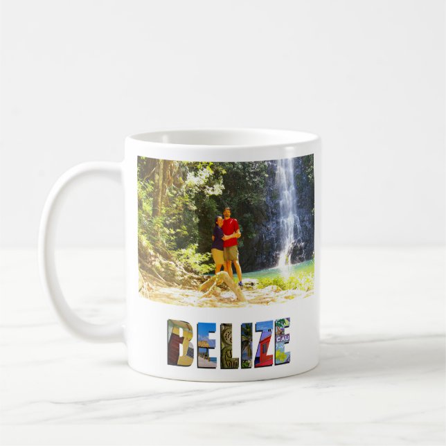Belize Vacation Resa Skapar ditt eget resefoto Kaffemugg (Vänster)