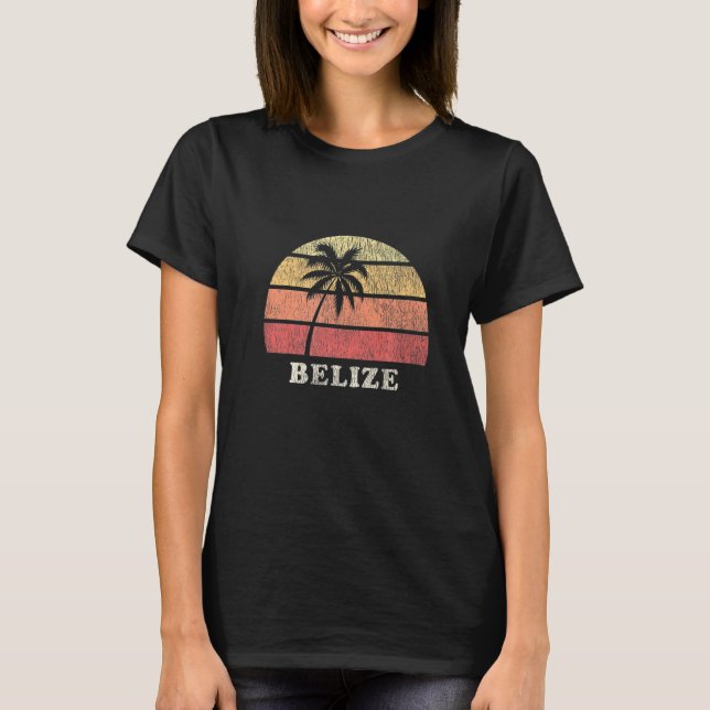 Belize Vintage 70s Retro Throwback T Shirt (Framsida)
