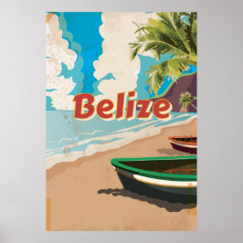 Belize Vintage resor poster