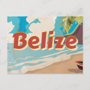 Belize Vintage resor poster Vykort