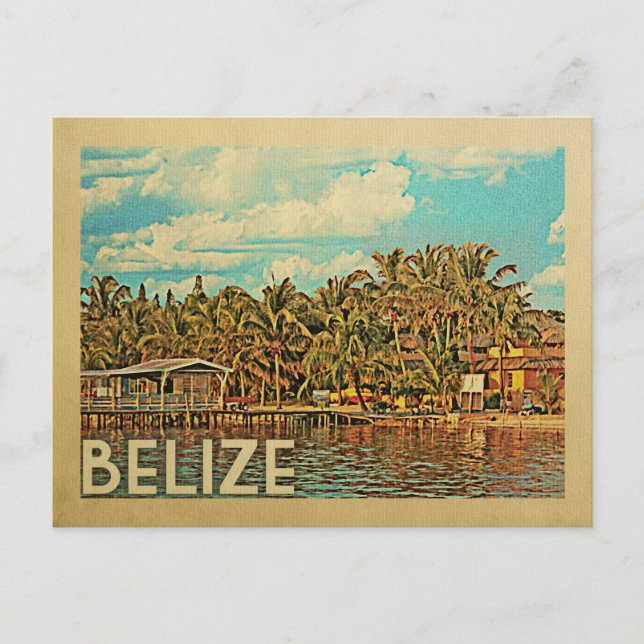 Belize Vintage resor Vykort (Framsida)