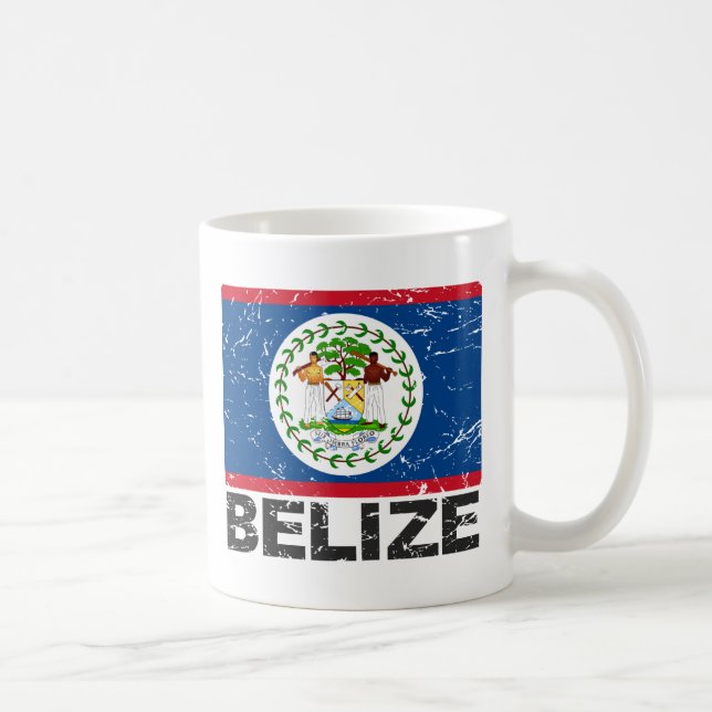 Belize vintageflagga kaffemugg (Höger)