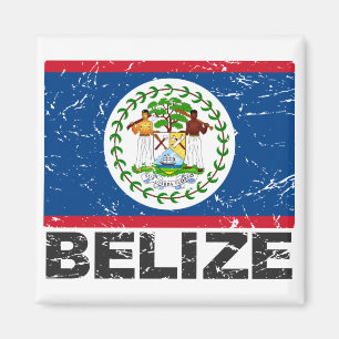 Belize vintageflagga magnet
