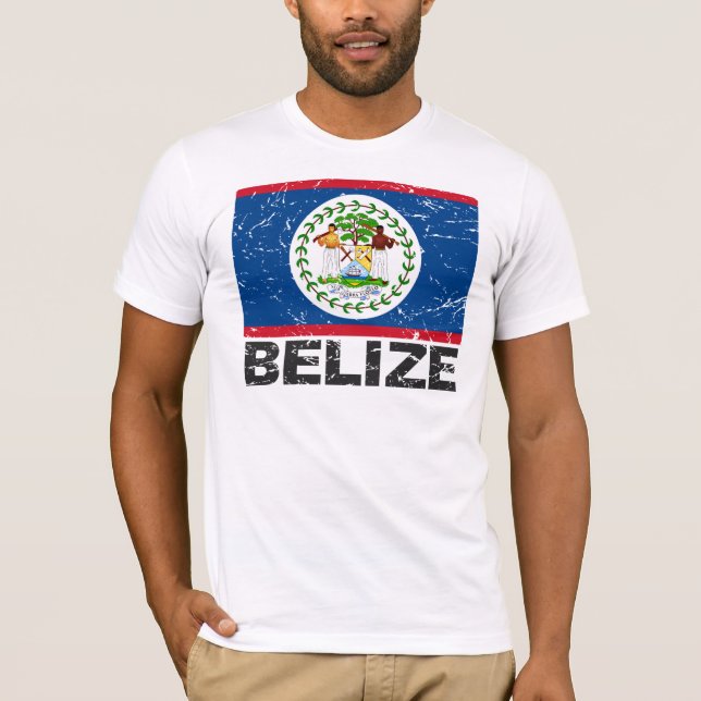 Belize vintageflagga tee shirt (Framsida)