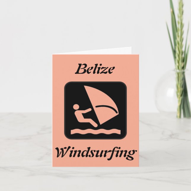 Belize Windsurfing (Long Caye Glovers's Reef Afee) Tack Kort (Framsida)