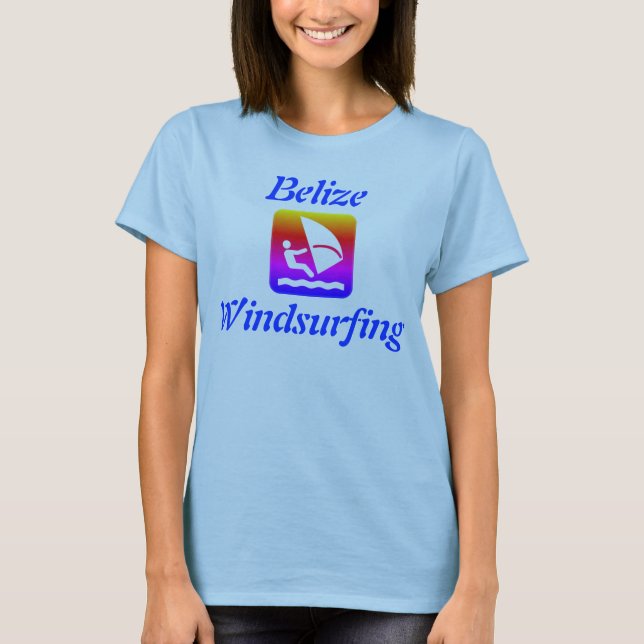 Belize Windsurfing (San Pedro, Caye Caulker) T Shirt (Framsida)