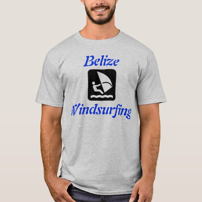Belize Windsurfing (San Pedro, Caye Caulker) T Shirt (Framsida)