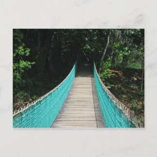 Belize Wooden Bridge-vykort Vykort