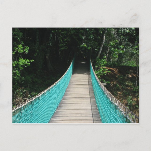 Belize Wooden Bridge-vykort Vykort (Framsida)