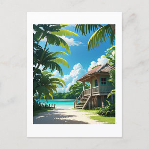 Belizean Bungalow Vykort