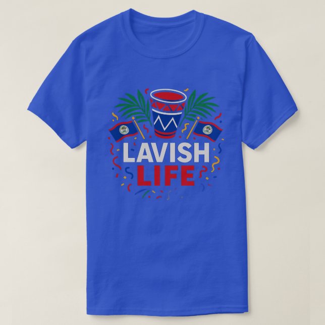 Belizean Carnival Edition Lavish Shirt T Shirt (Design framsida)