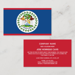 Belizean Flagga, Flagga Belize Visitkort