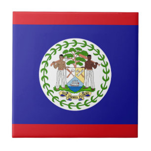 Belizean Flagga Kakelplatta
