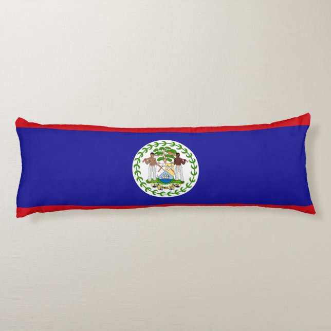 Belizean Flagga Kroppskudde (Baksidan)