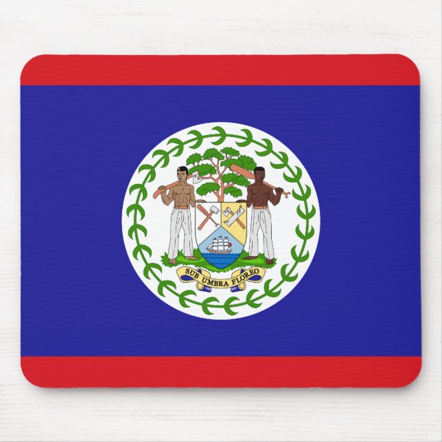 Belizean Flagga Musmatta (Framsidan)