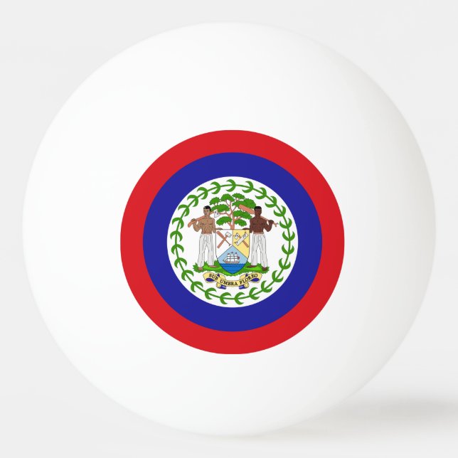 Belizean Flagga Pingisboll (Baksidan)