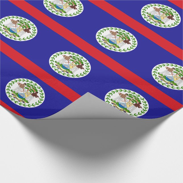 Belizean Flagga Presentpapper (Hörn)
