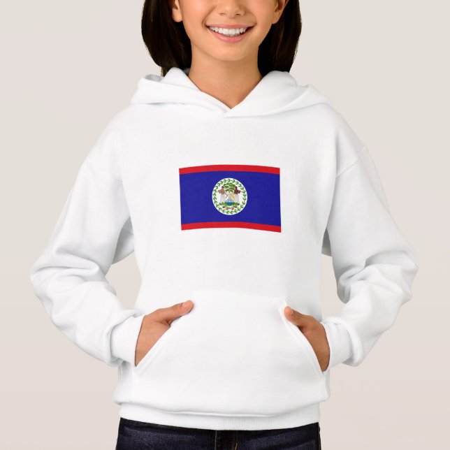 Belizean Flagga T Shirt (Framsida)